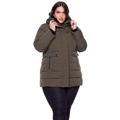 PerrCare Women's Over-The-Knee Down Jacket Detachable Fur  Collar Hooded Parker Puffer Down Jacket Thickening Long Loose Coat :  Everything Else