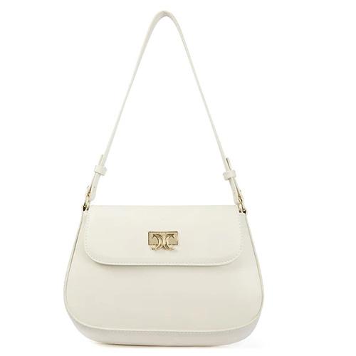 Prada Tessuto Saffiano Trim Pouch - Neutrals Clutches, Handbags