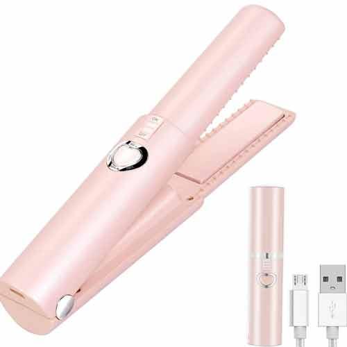 Terviiix Mini Flat Iron, Adjustable Temperature Small Hair Straightener, Ceramic Mini Straightener for Short Hair/Bangs, Compact Portable