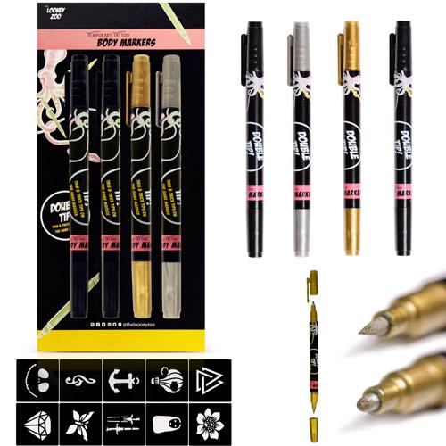 Jim&Gloria Temporary Tattoo Pen, Fake Tattoos Kit, Tattoo Art