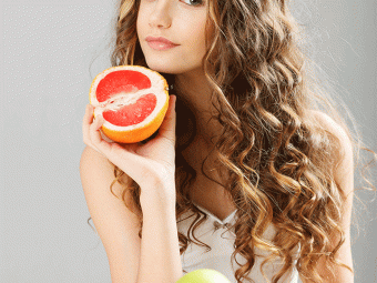Woman on the grapefruit diet