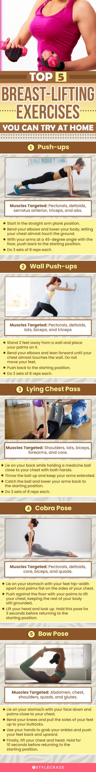 5 Minute Natural Bust Lift Workout at Home 