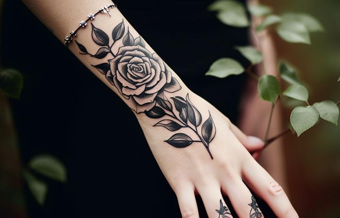 45 Awesome Black Rose Tattoo Designs With Their Meanings