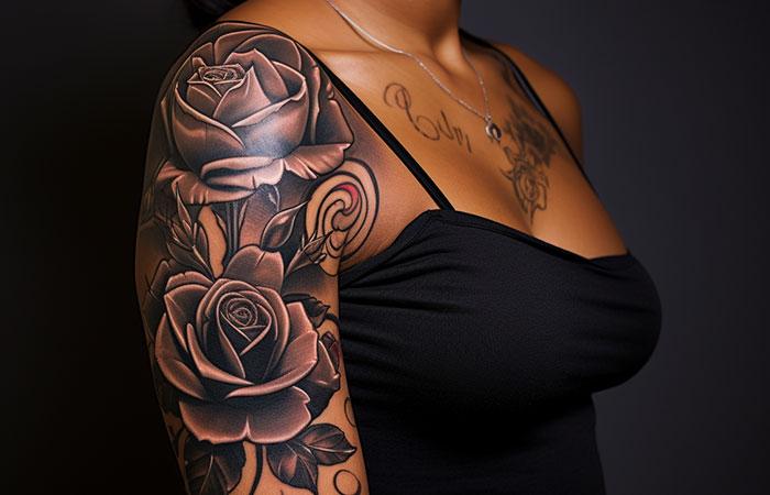 45 Awesome Black Rose Tattoo Designs With Their Meanings