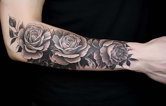 45 Awesome Black Rose Tattoo Designs With Their Meanings