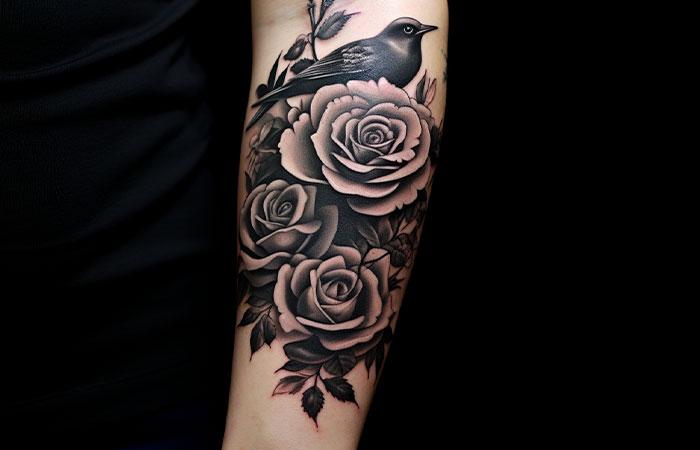 45 Awesome Black Rose Tattoo Designs With Their Meanings
