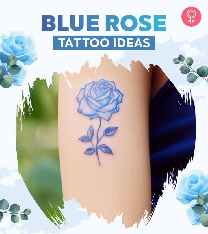 The Canvas Arts Temporary Tattoo Waterproof For Men Women Wrist Arm Hand  Legs Tattoo TBS-8202 ( Blue Rose Tattoo) Size 19X12cm : Amazon.in: Beauty