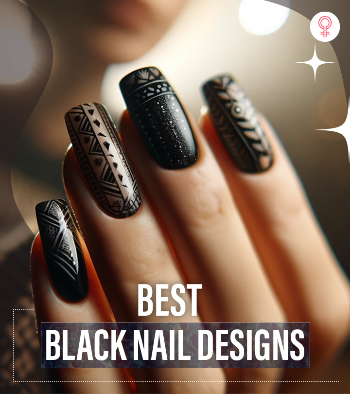 Enjoy The Goth Trend By Dipping Your Fingertips Into The Black Nail Art  Designs | Fashionisers©