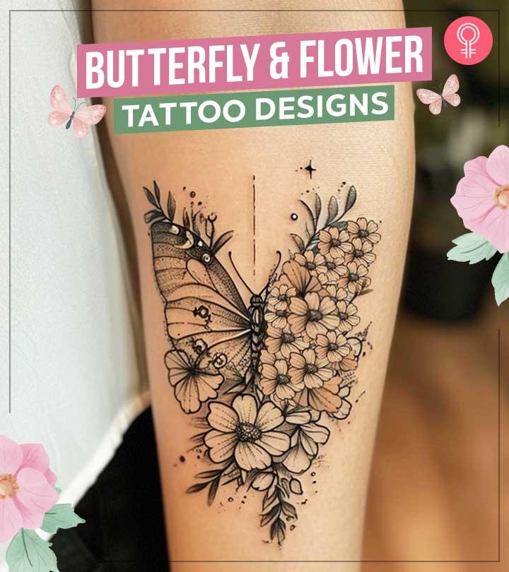 85 Best Butterfly And Flowers Tattoo Ideas