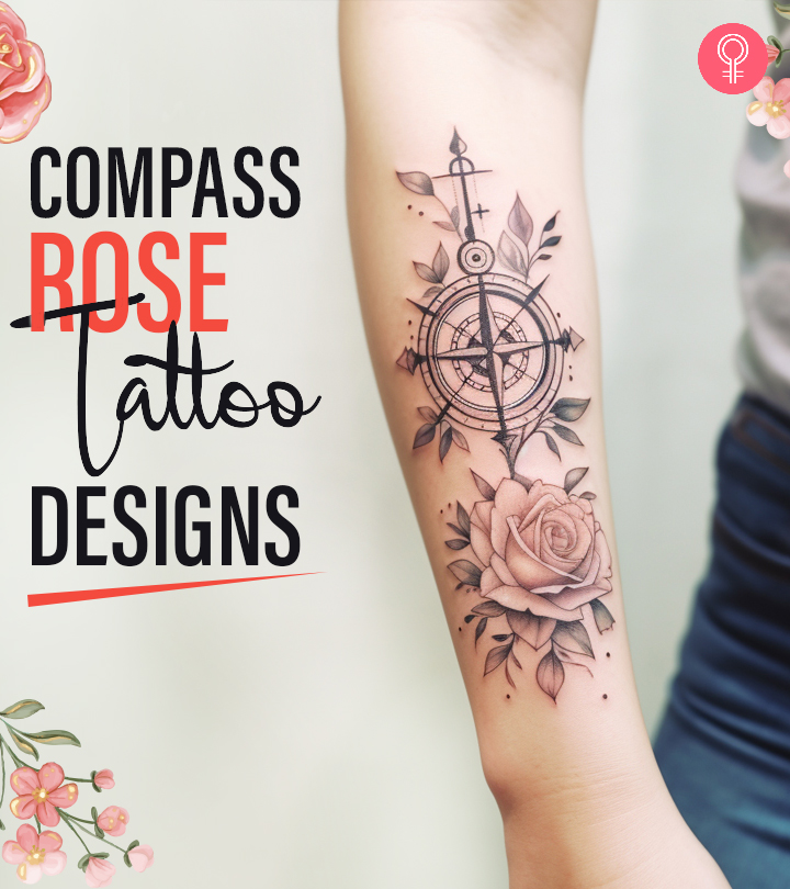 30 Compass Rose Tattoo Designs With Their Meanings