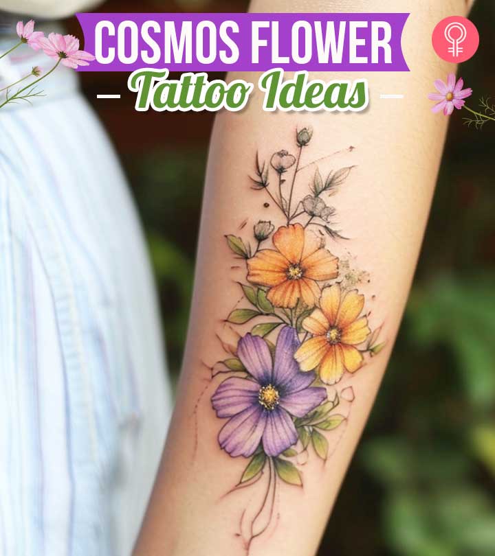 50 Best Cosmos Flower Tattoo Ideas For You