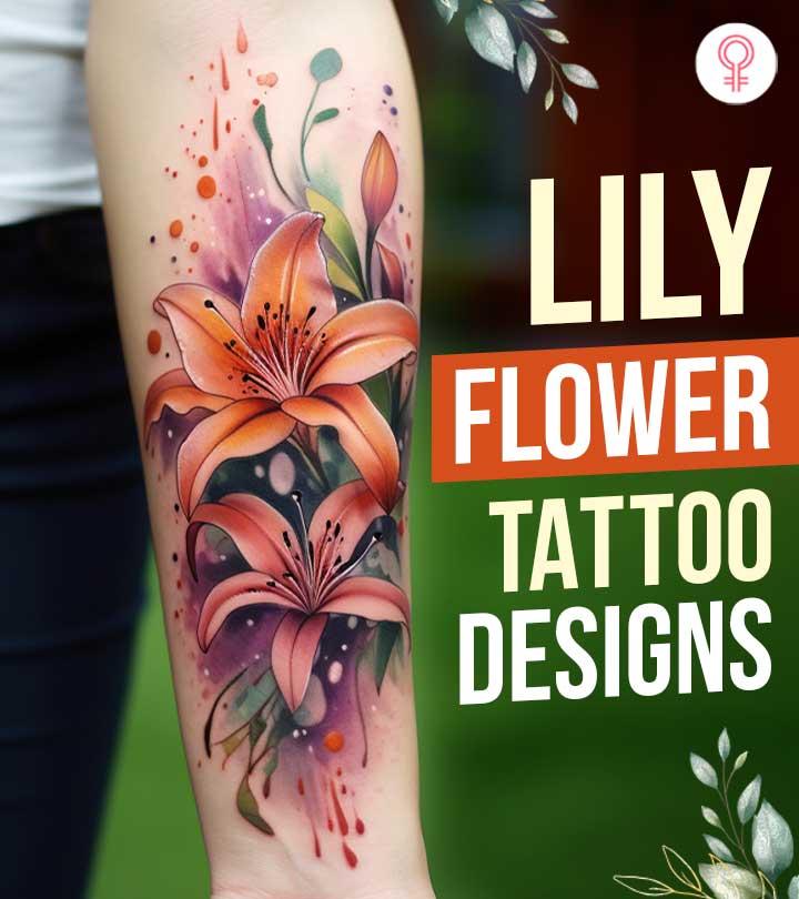 64 Lily Flower Tattoo Ideas With Their Meanings