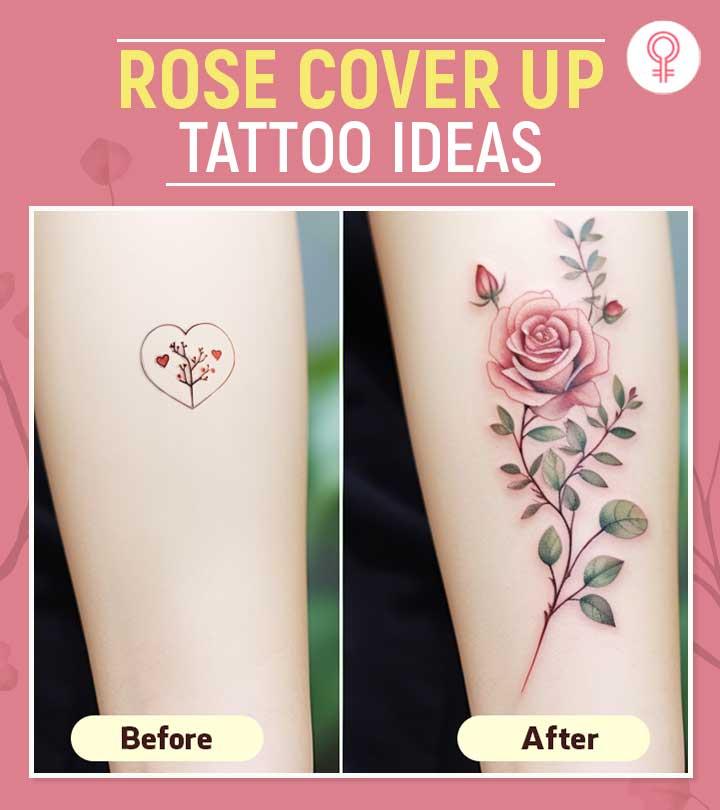 30 Best Rose Cover-Up Tattoo Ideas