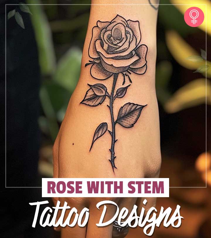 Top 65 Rose With Stem Tattoo Ideas