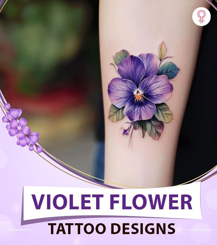 50 Best Violet Flower Tattoo Designs For Your Body Art