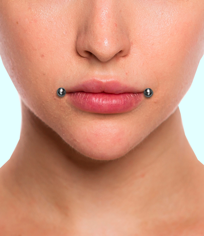 Woman with Dahlia piercings
