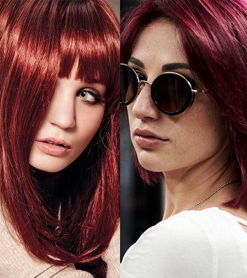Women with mahogany and burgundy hair colors Image: Shutterstock Women with mahogany and burgundy hair colors Image: Shutterstock