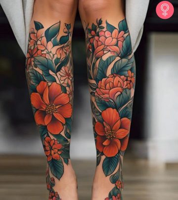 8 Amazing Leg Sleeve Tattoo Designs And Their Meanings