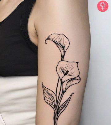 Calla lily tattoo on the shoulder Calla lily tattoo on the shoulder