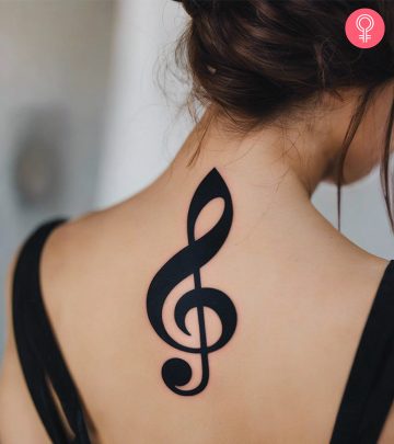 8 Stunning Treble Clef Tattoo Designs For Music Lovers