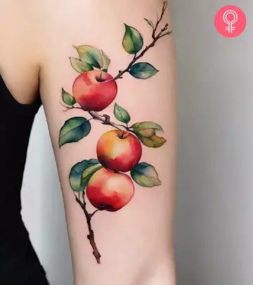 8 Stunning Apple Tattoo Designs To Tempt Your Taste