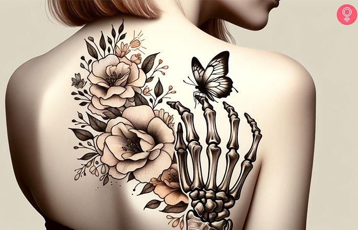 8 Fascinating Skeleton Hand Tattoo Designs For Your Skin