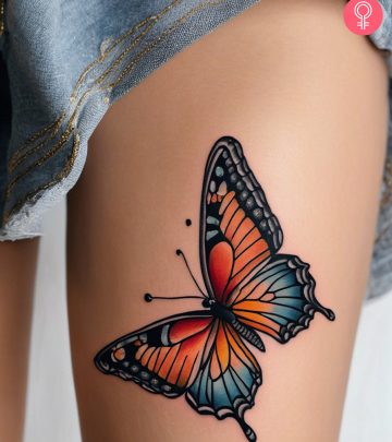 Top 8 Amazing Butterfly Thigh Tattoo Designs