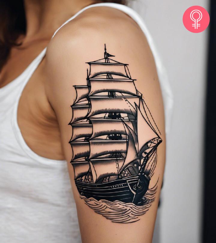 16 Stunning Ship Tattoo Designs With Their Meanings