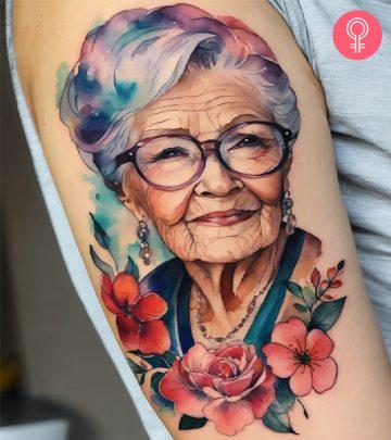 Grandma tattoo on the arm Grandma tattoo on the arm