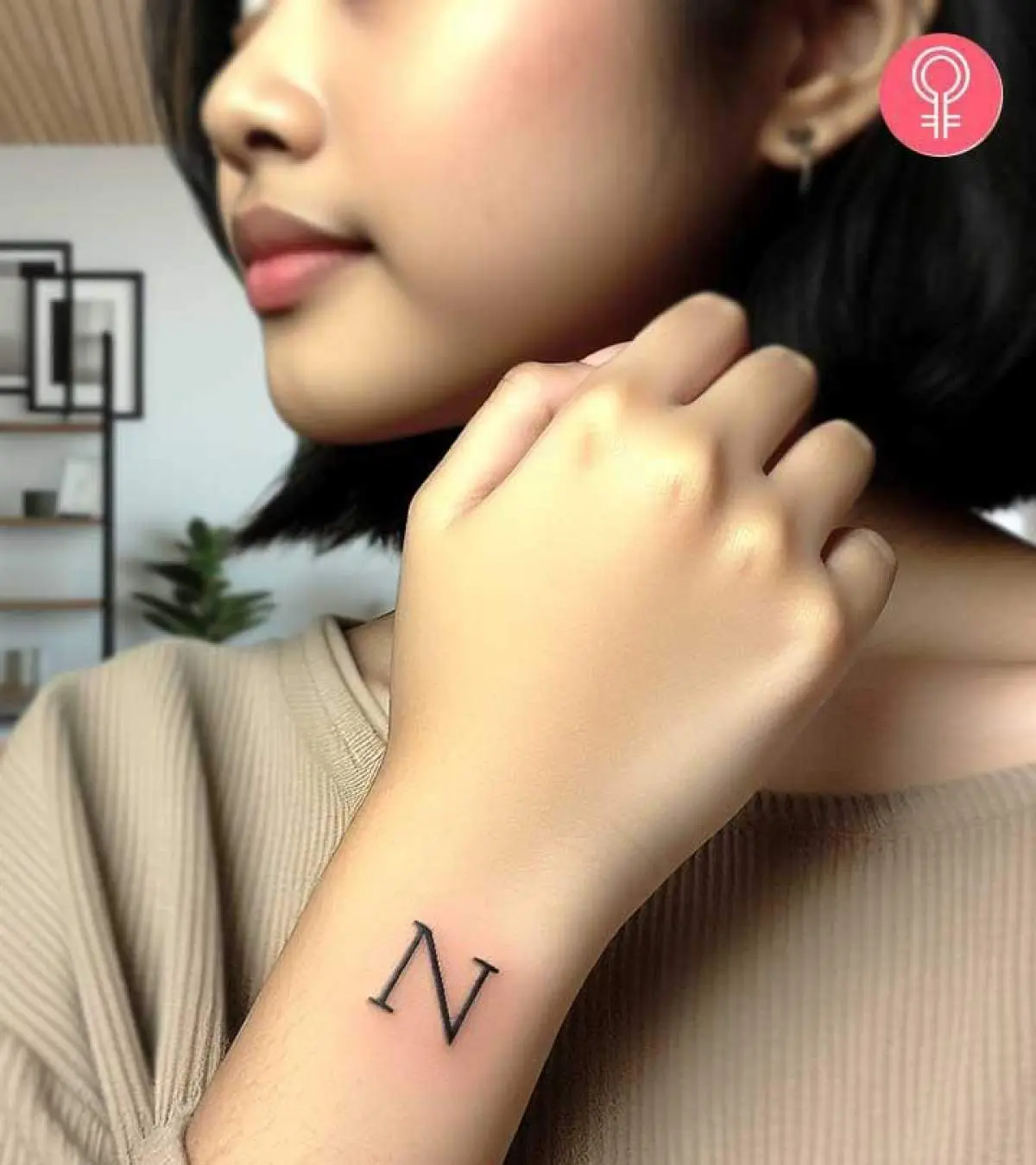 N Initial Tattoo Letter N And Tiny Heart Tattoo Located On The N Initial Tattoo Letter N And Tiny Heart Tattoo Located On The