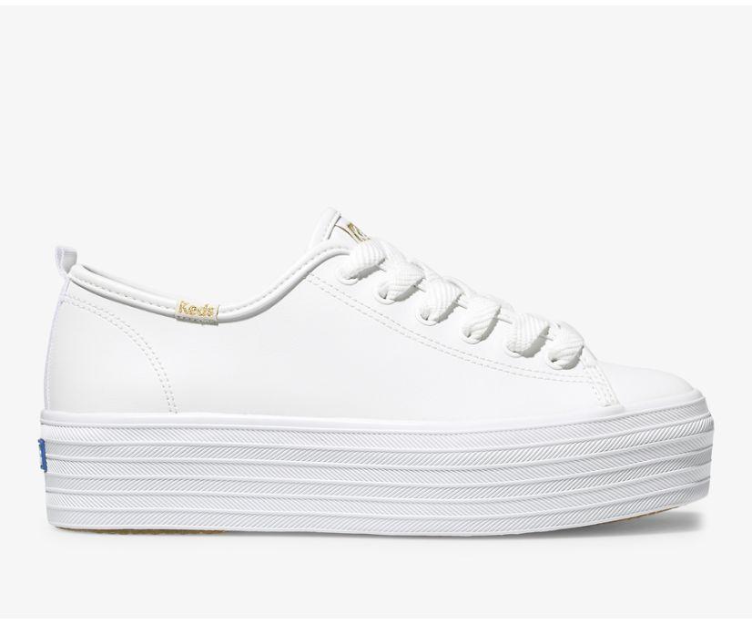 White leather platform shoes sale