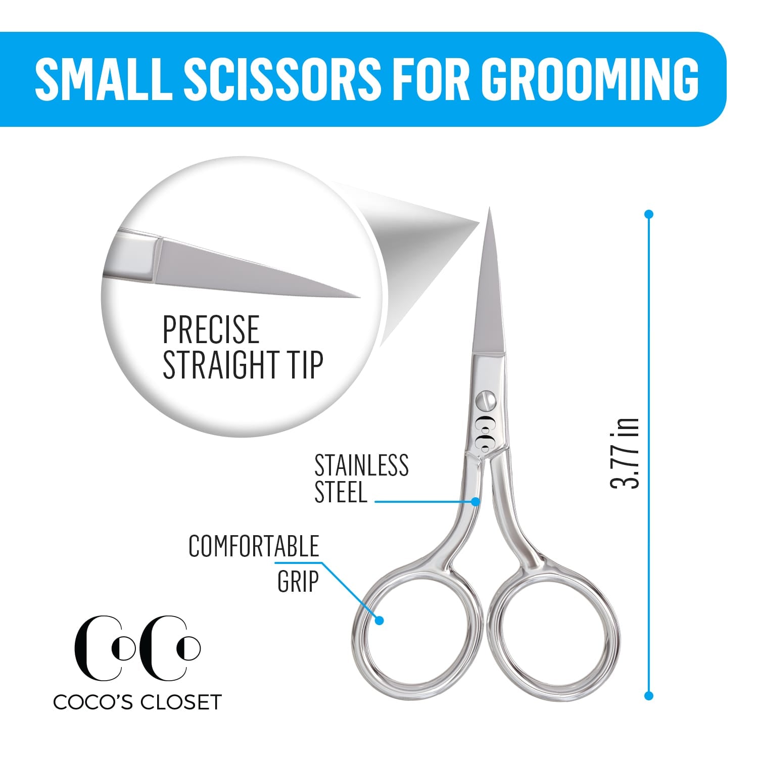 2 Pack Curved Craft Scissors Small Scissors Beauty Eyebrow