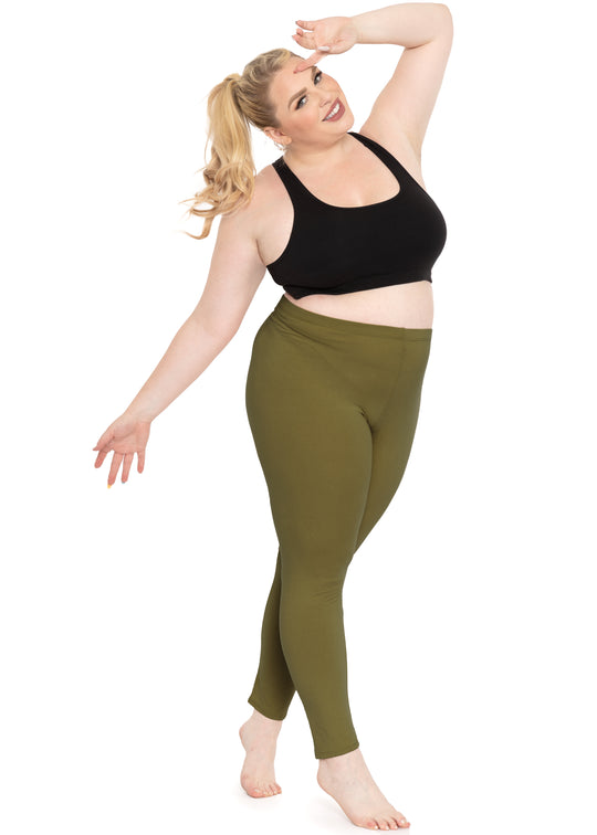 Plus Size Casual, Capri-Length Leggings Featuring a Wide, High Rise  Waistband for Tummy Support. • Wide, High Rise Waistband Lies Flat Against  Your Skin • Interior Waistband Pocket Can Hold Keys, Cards