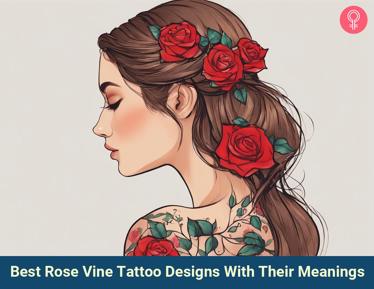 75 Best Rose Vine Tattoo Designs With Their Meanings